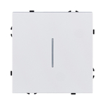 Выключатель 1-клавишный 10А/250В с LED подсветкой, белый глянцевый Kollinger Eclipse EC-007WG