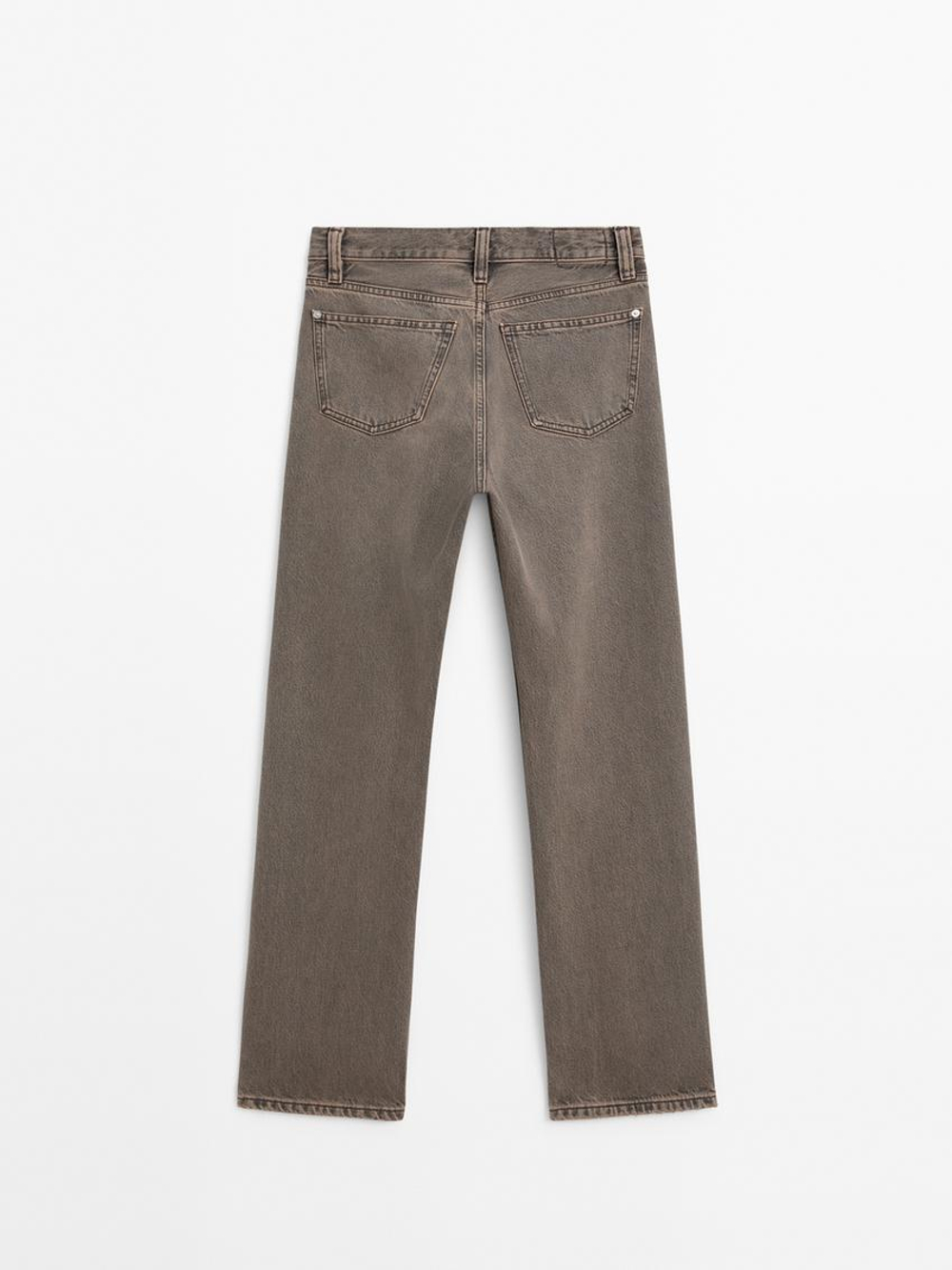 Massimo Dutti Джинсы с высокой посадкой, серый