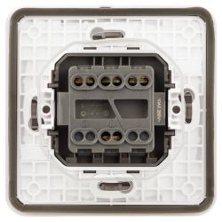 Выключатель ЭРА Эксперт 11-1524-01 двойной IP55 10АХ-250В СУ белый | Эра Эксперт