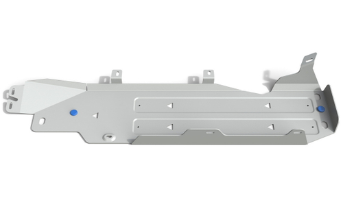 Защита топливного бака Rival для Jeep Wrangler JK 4-дв. (V - 2.8D) 2007-2018, штампованная, алюминий 6 мм, с крепежом, 2333.2733.1.6