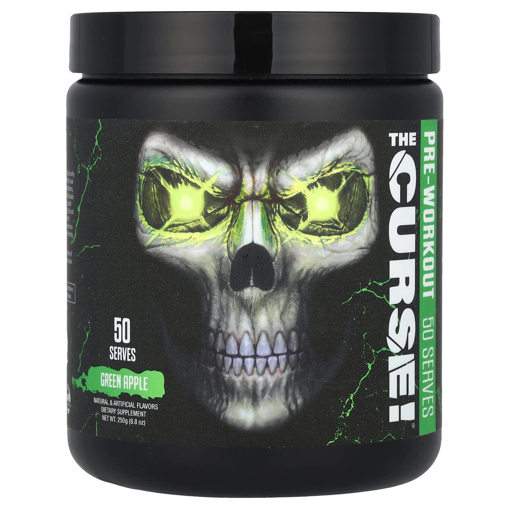 JNX Sports, The Curse! ®, перед тренировкой, зеленое яблоко, 250 г (8,8 унции)