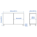 Комбинация для хранения - BESTÅ/ BESTА IKEA/ БЕСТА/БЕСТО ИКЕА, 120х74 см, черный/коричневый