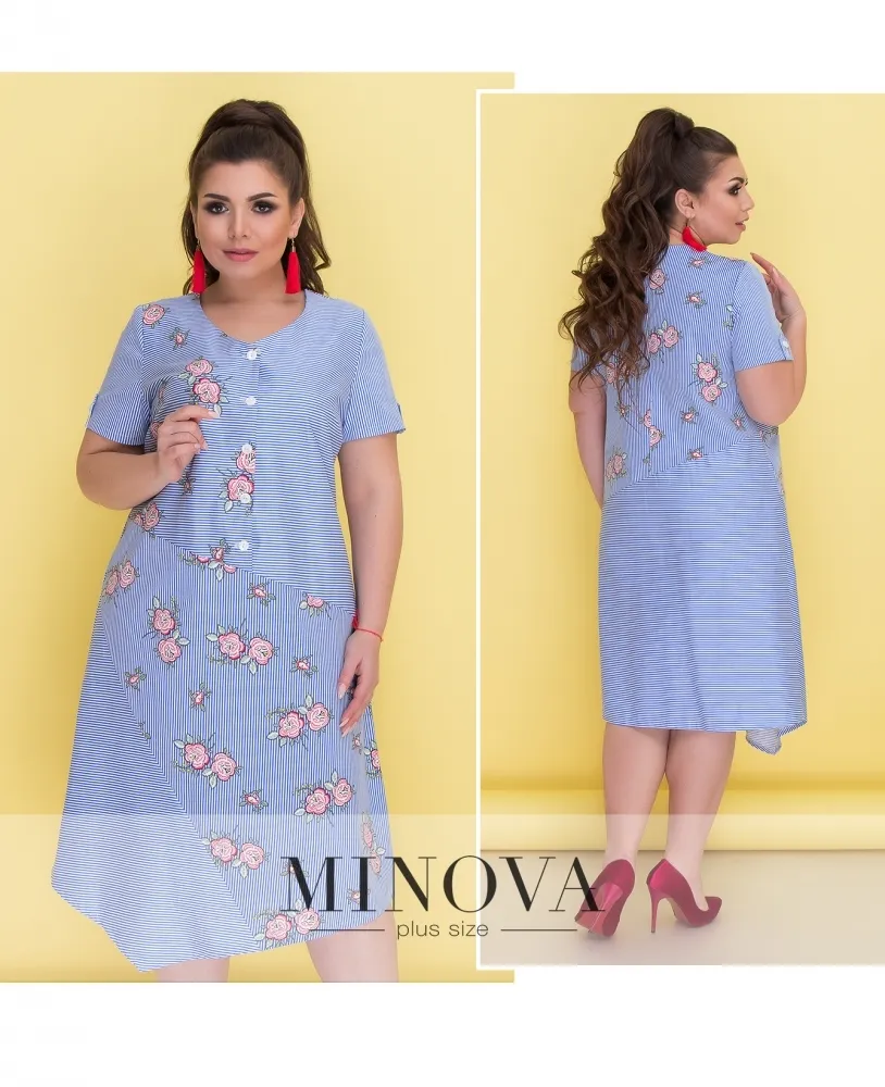 Платье 295-голубой Minova