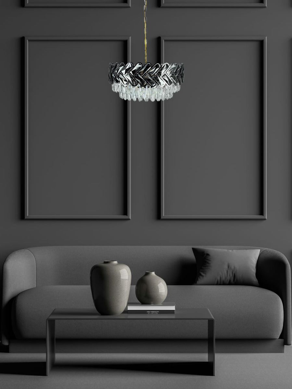 Люстра подвесная Lanbos, 12 ламп Е14, 480 Вт, до 20 кв м, хром