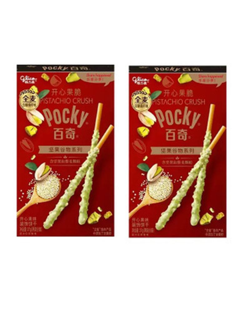 Бисквитные палочки Glico Pocky со вкусом хрустящей фисташки, 37 г
