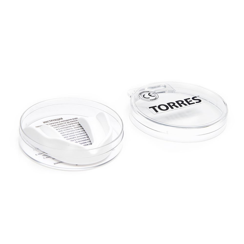 Капа боксерская TORRES, PRL1023WT, термопластичная, евростандарт CE approved, белый