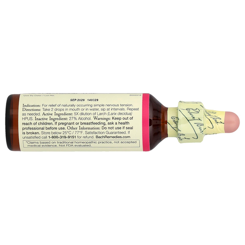 Bach, Original Flower Remedies, лиственница, 20 мл (0,7 жидк. унц.)
