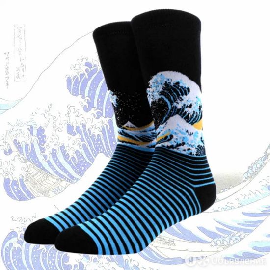 Носки "Великая волна в Канагаве", р-р 40-44