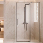 Душевой уголок Экстенза (Extenza) Vincea VSR-4EX101110CLGM, 1000/1100*1000, вороненая сталь, стекло прозрачное