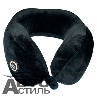 Подушка под шею Coolpart - MAXIMAL (1шт) - 0002U-BL черный/черный (Рогалик)