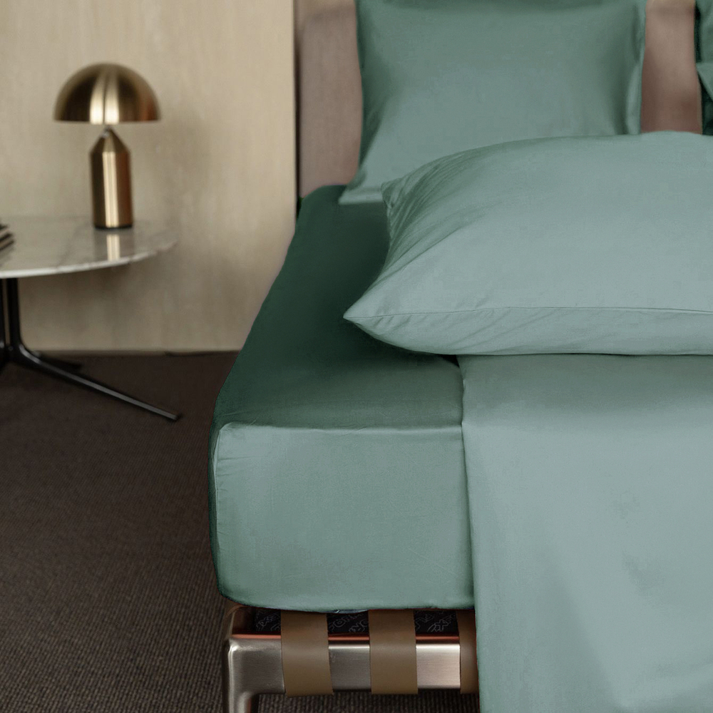 Простыня на резинке 200х200х40 Mollen нефритовая