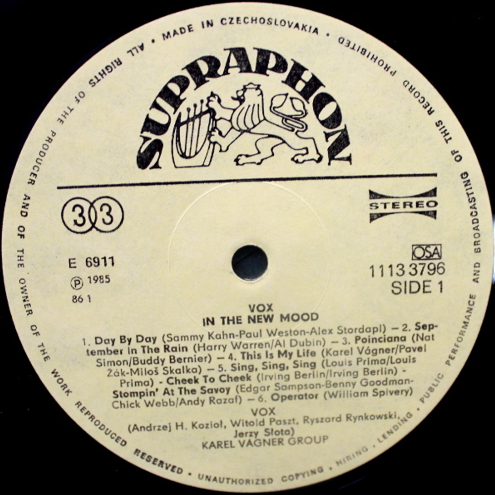 VOX, Karel Vagner Group / In The New Mood (LP)