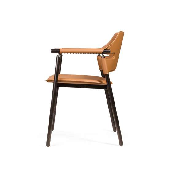 Стул с подлокотниками Suite, коричневый