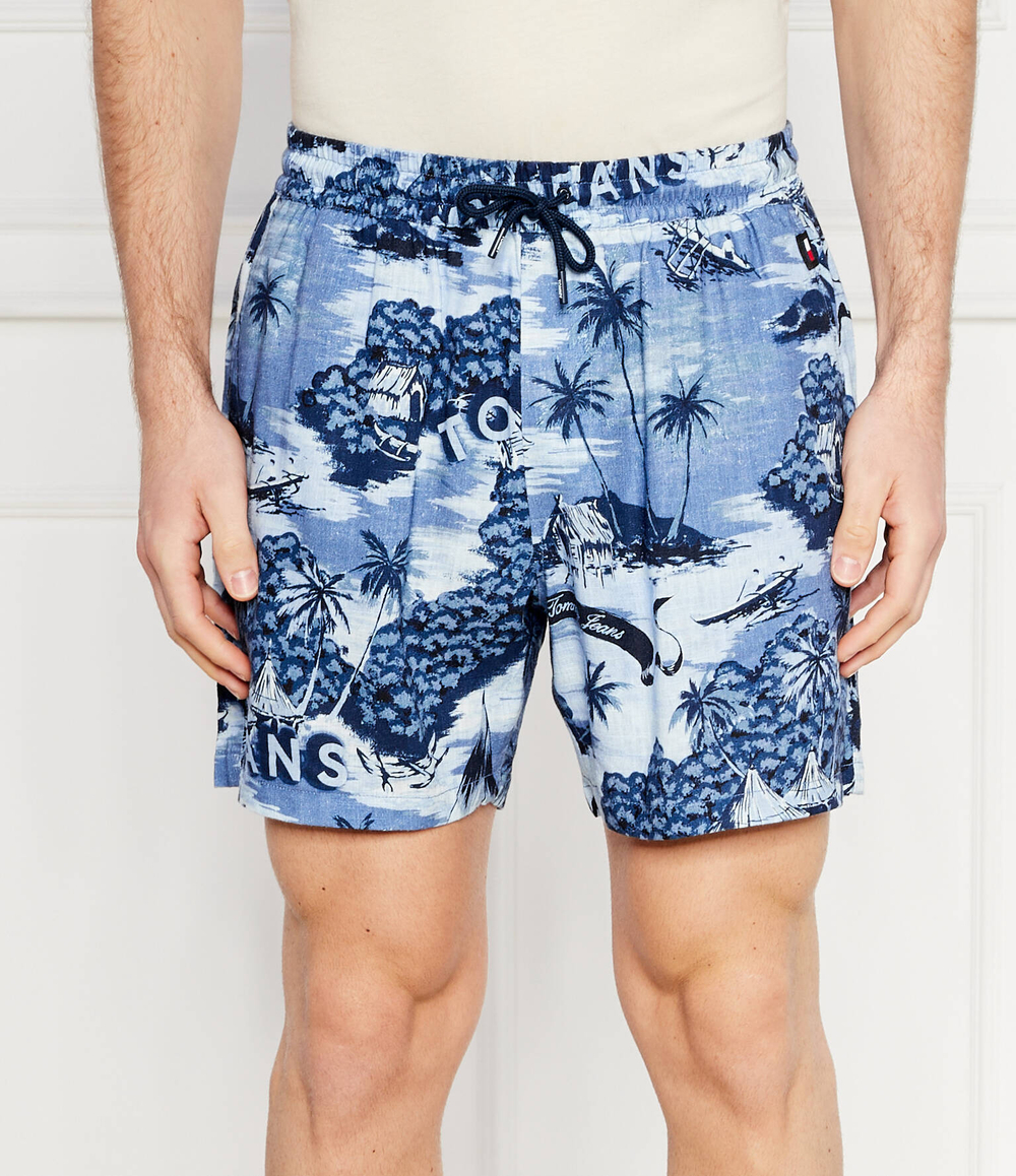 Шорты HAWAIIAN Tommy Jeans - голубой(DM0DM18807)