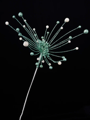 Ветвь Морской цветок 20х53 см., зеленый с кремовым, Christmas DeLuxe (88957)