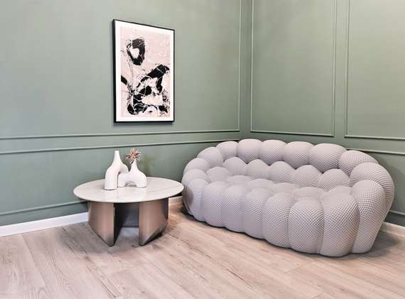 Двухместный диван Bubble 176 см, серый