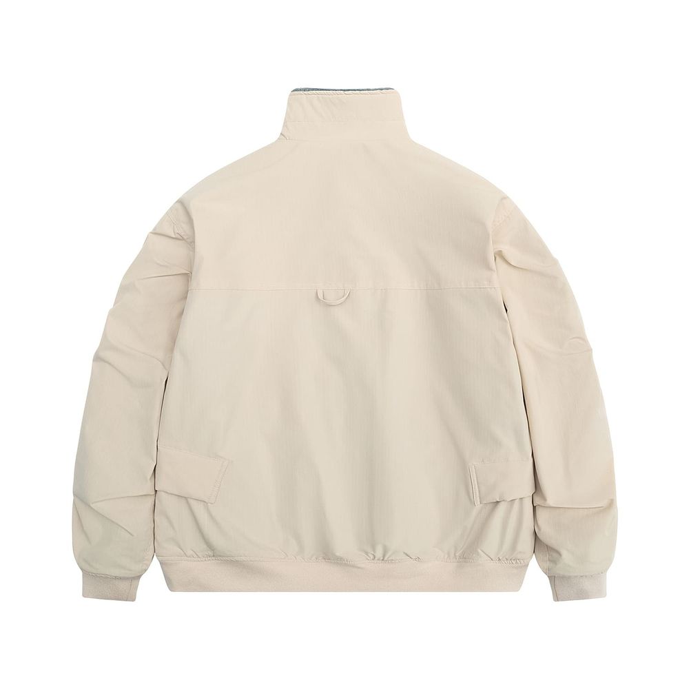 Куртка Ymkashix двухсторонняя Ride Puff бежевая / пыльно-синяя