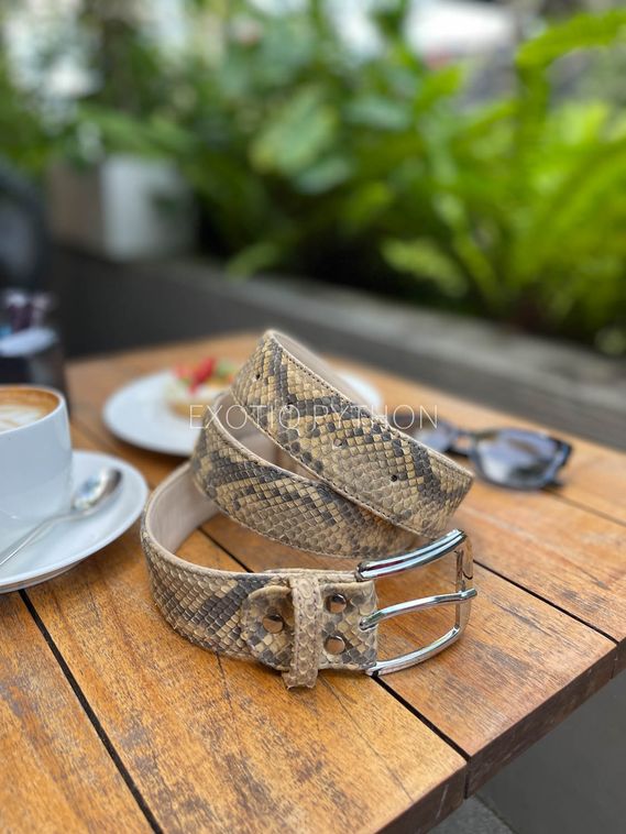 Ремень из кожи питона AC-106