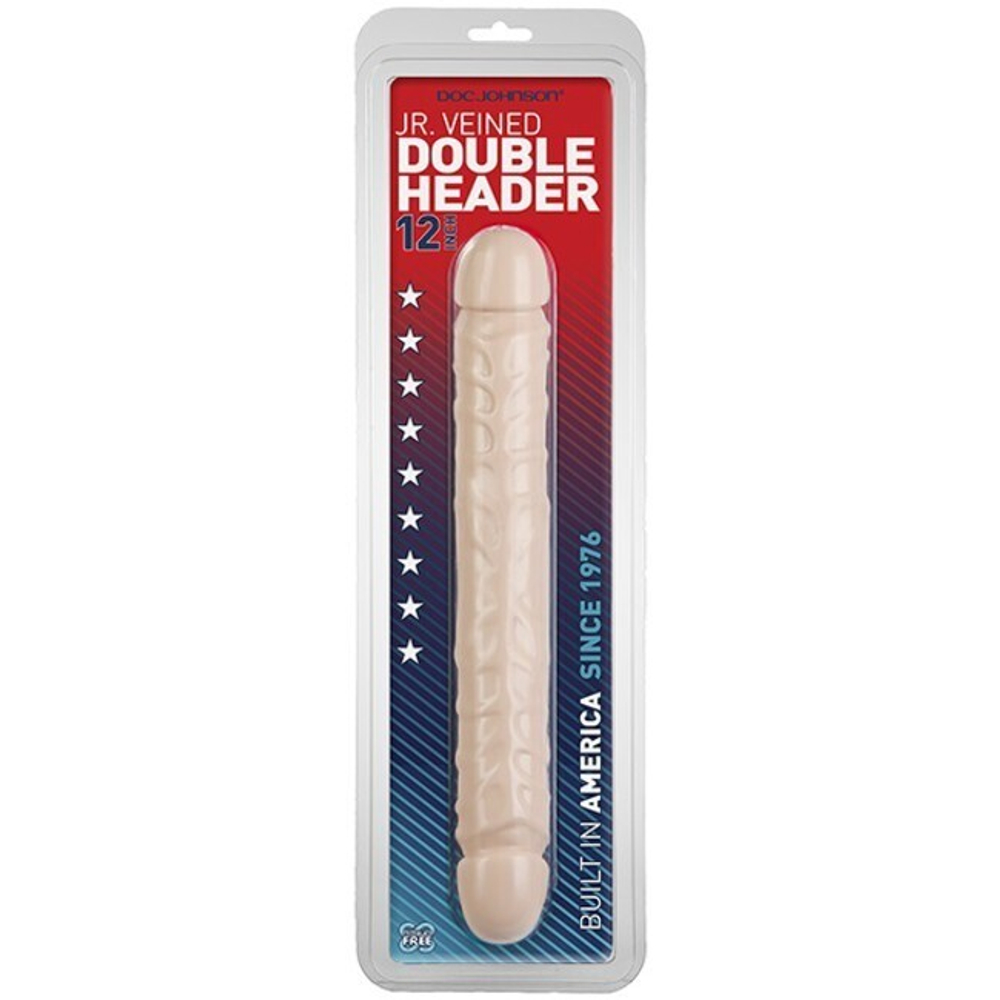 Двусторонний фаллос DOUBLE HEADER 12'' (Цвет: телесный)