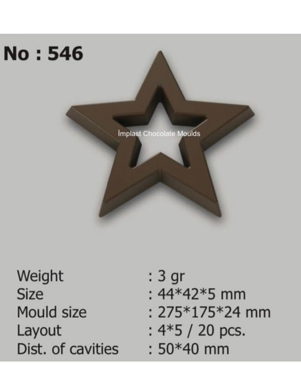 Поликарбонатная форма для шоколада №546
