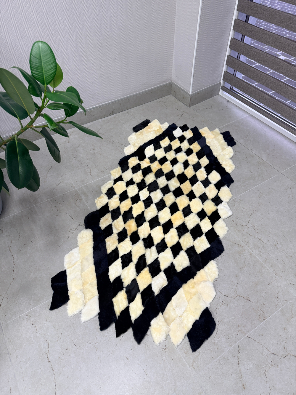 Меховой Коврик прикроватный накидка на кресло из овчины