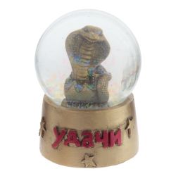 GAEM Фигурка декор в стекл шаре "Змея", D 6.5 см, L6,5 W6,5 H9 см, 3в.