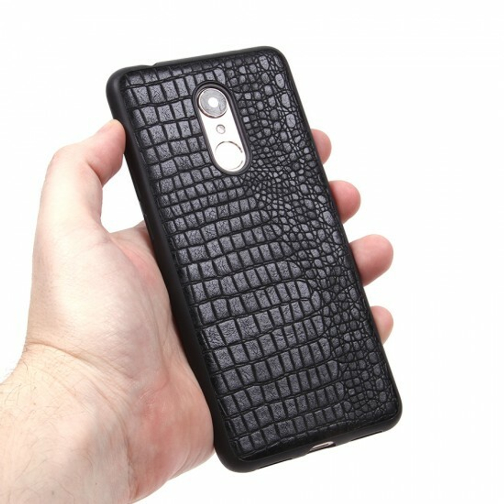 Панель из экокожи Рептилия для Xiaomi Redmi 5, 010027 Черный