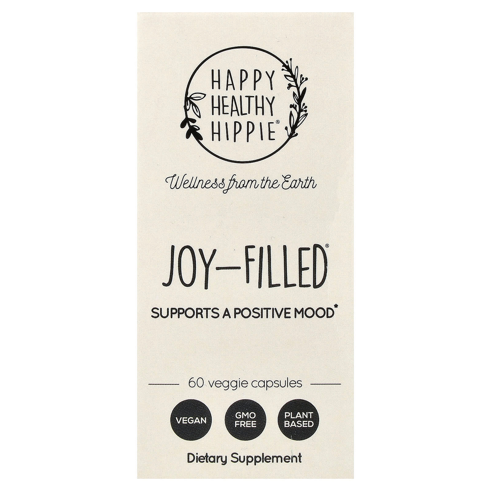 Happy Healthy Hippie, Joy-Filled®, для поддержки хорошего настроения, 60 растительных капсул