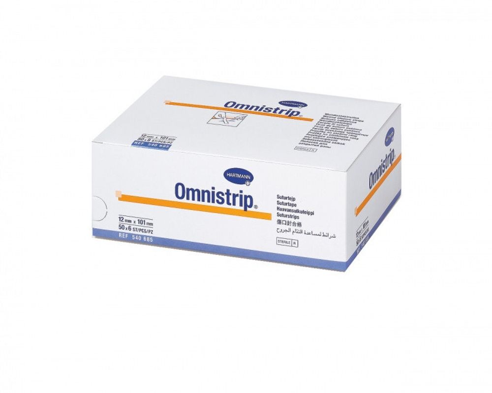 Omnistrip® / Омнистрип - полоски на опер. швы (50 по 6 шт.) 12 х 101 мм; 300 шт.; стерильные  Артикул товара: