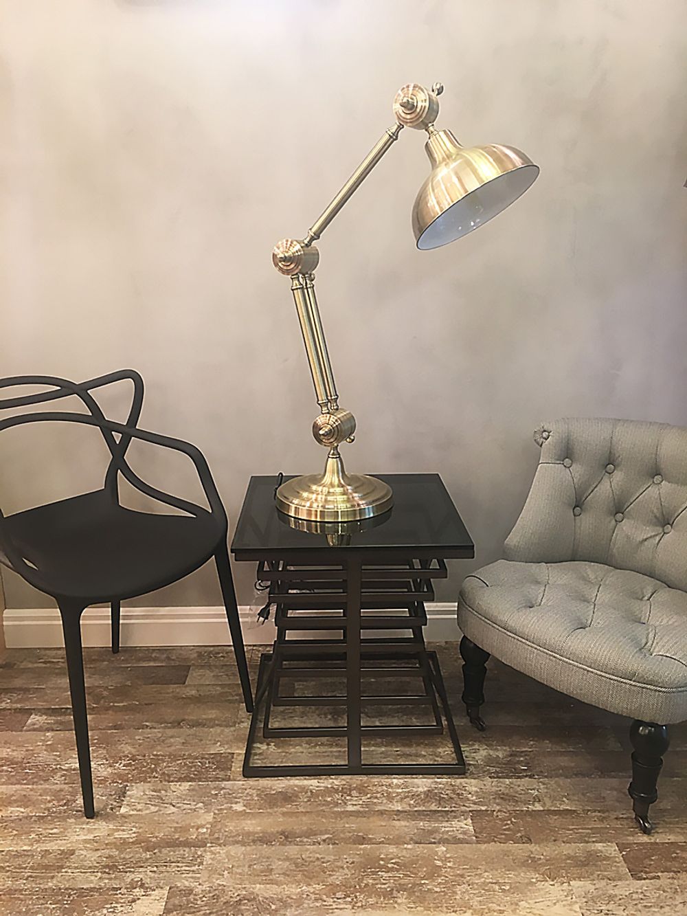 Настольная лампа KM601T brass