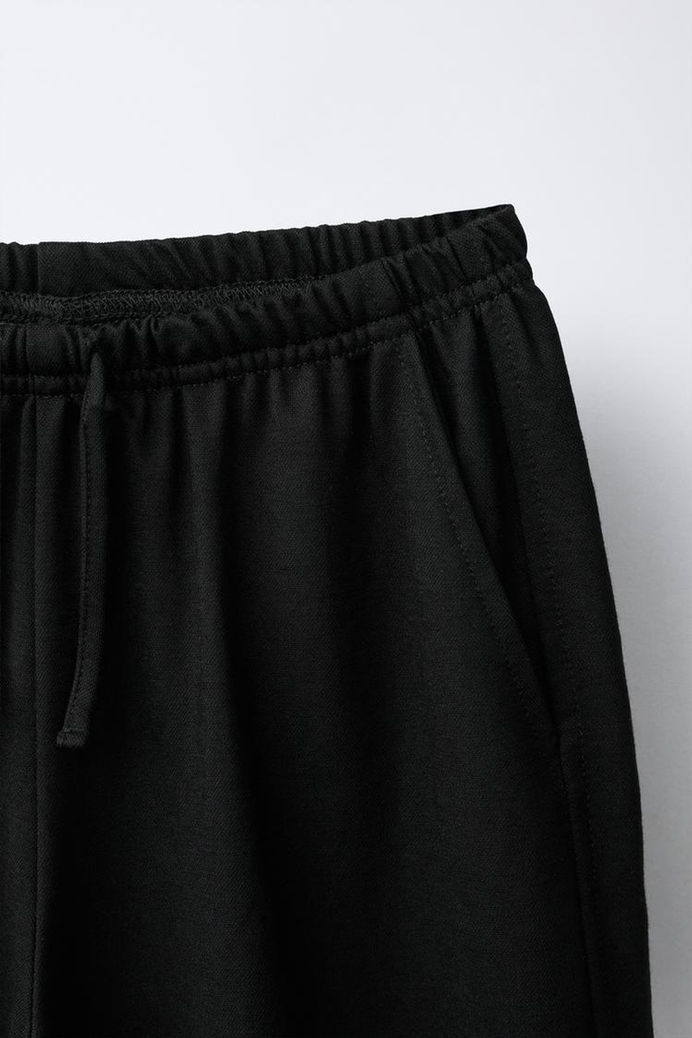 ZARA БРЮКИ WIDE LEG СВОБОДНОГО КРОЯ, ЧЕРНЫЙ
