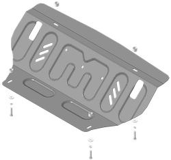 Защита Радиатора. 2 мм, Сталь. для Mitsubishi Pajero IV 2012-2020, Motodor.71304