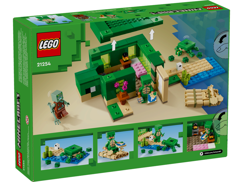 Конструктор LEGO Minecraft 21254 «Черепаший пляжный домик»