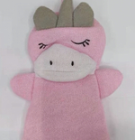 Мочалка-варежка для тела детская «Water Magic - Единорожек Люси», цвет розовый, 17*24 см (ZIP пакет)