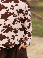 Лонгслив оверсайз Mjölk Cow Camouflage