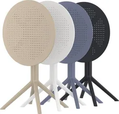 Стол пластиковый складной Sky Ø60 серый