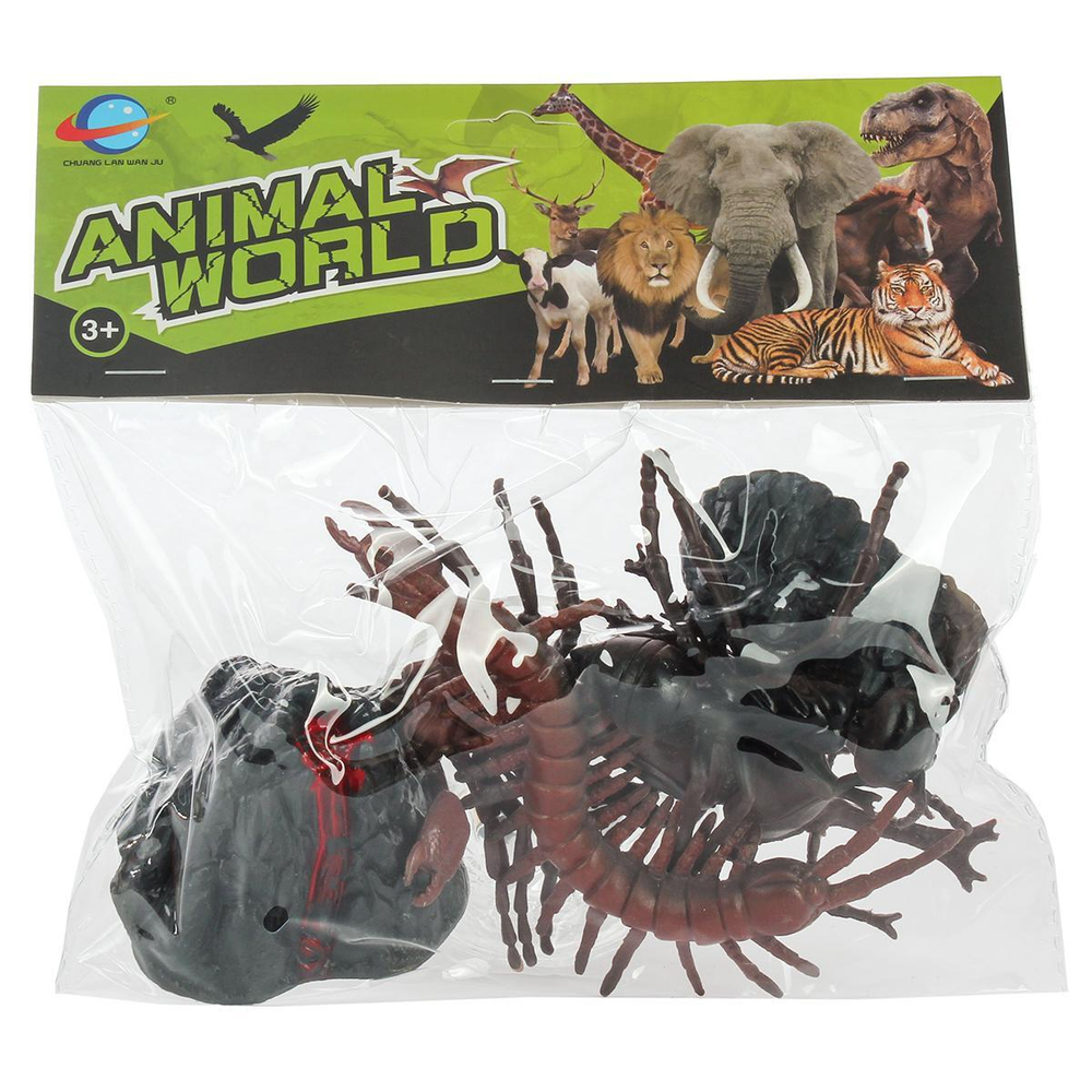 Набор насекомых 4шт, пакет CL04-73