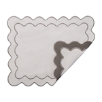 Салфетка под приборы с контрастным кантом серого цвета из коллекции trendy ruffles, 35х45 см