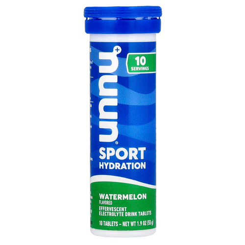 Nuun, Sport Hydration, шипучий напиток с электролитами, арбуз, 10 таблеток