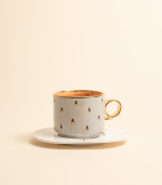 Чайная пара — Золотая серия, серый и белый | Мария Кеслер