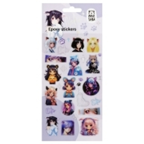 Наклейки объемные MESHU "Neko", 10*23см, пакет европодвес