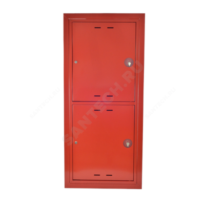 Шкаф пожарный встроенный закрытый ШПК 320 ВЗК универсальный с замком 1345х600х230 красный ФАЭКС
