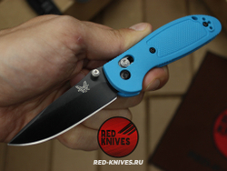 Нож Benchmade 556 Griptilian Mini - небесный нейлон, клинок черный RK/Н43