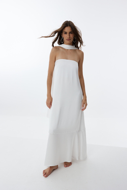 Шелковое Платье Aegean Goddess Pearl