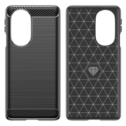 Чехол в стиле карбон на смартфон Motorola Edge 30 Pro, мягкий отклик кнопок, серия Carbon от Caseport