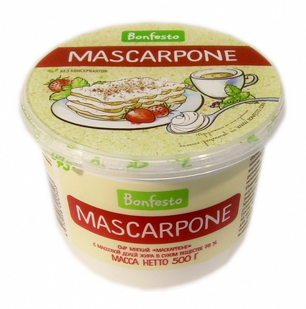 Сыр Маскарпоне 78% Bonfesto, 500 гр