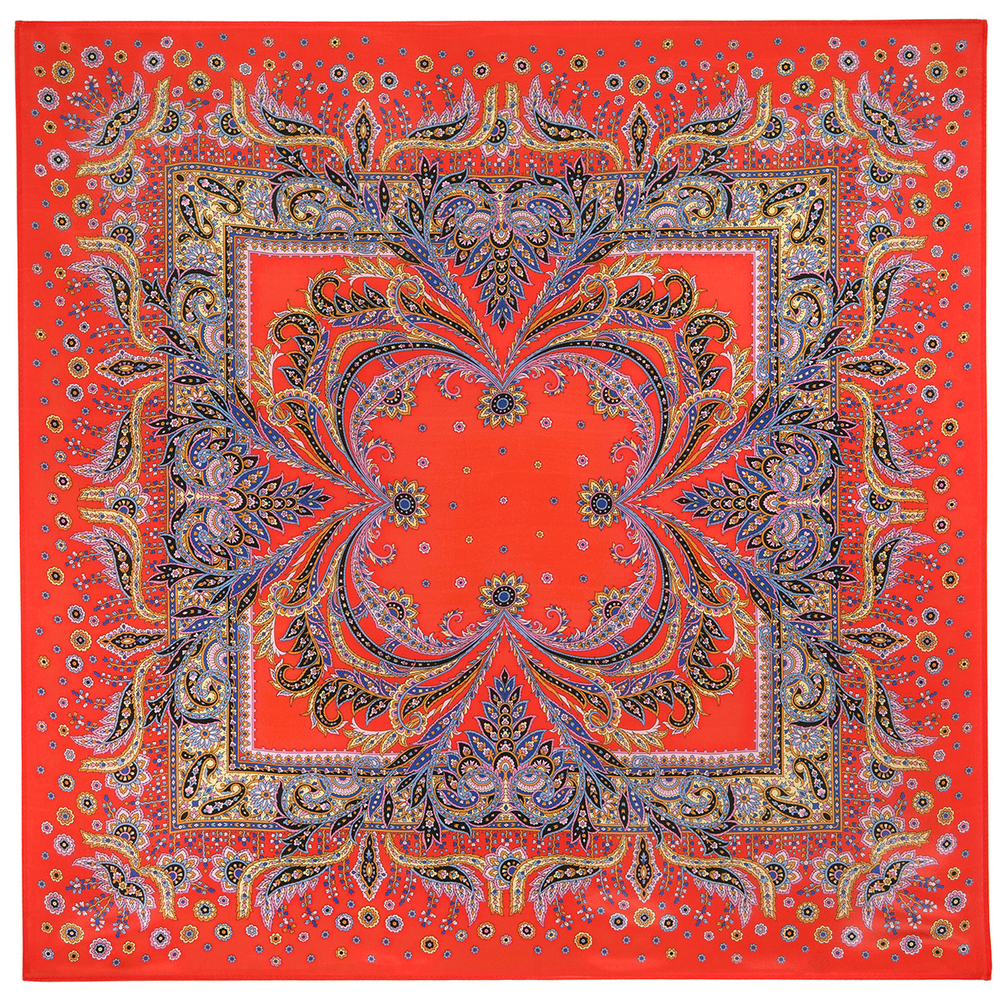 Павловопосадский платок Коралловый бриз 1603-4