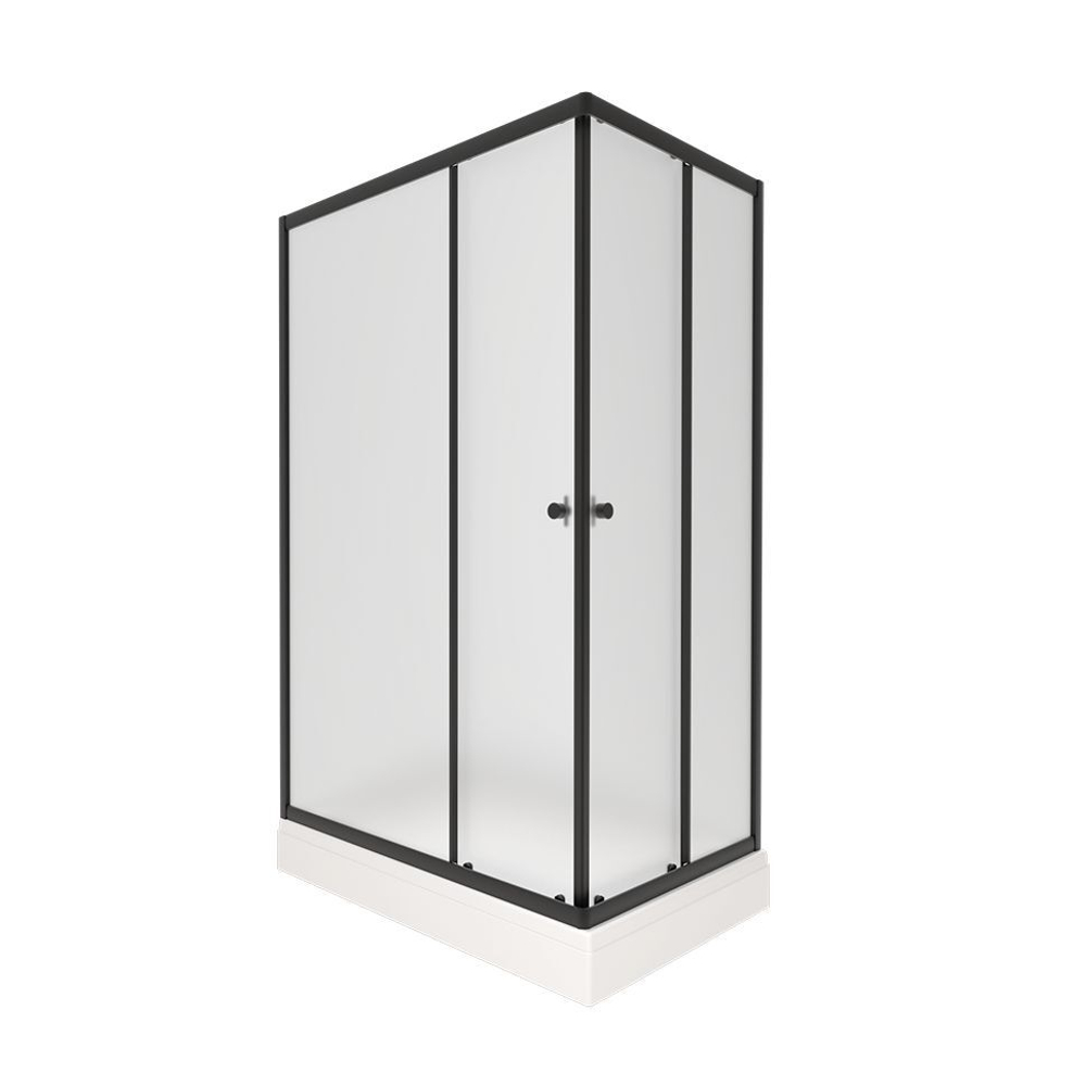 Душевое ограждение DIONRIA (120х80) стекло матовое вельвет, без поддона