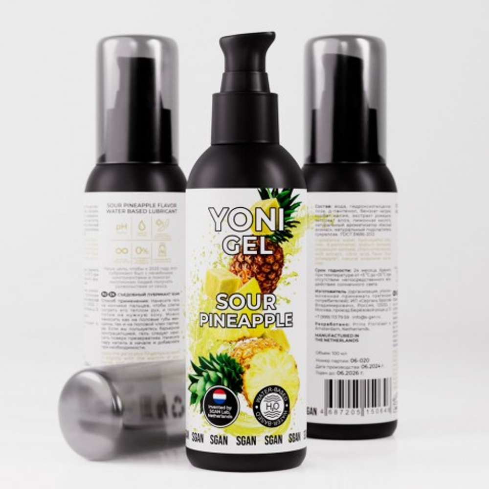 Лубрикант для орального секса SGAN Sensual со вкусом кислого ананаса, 100 мл