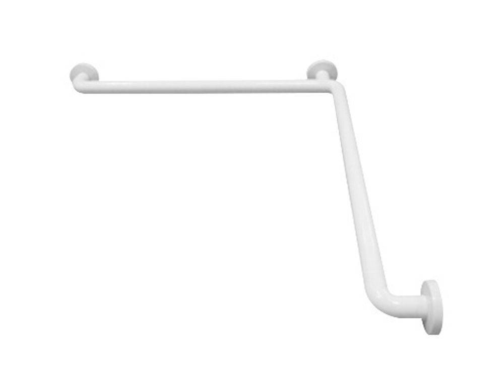 Поручень угловой 4 точки опоры левый алюминий NOFER 15049.NBA белый